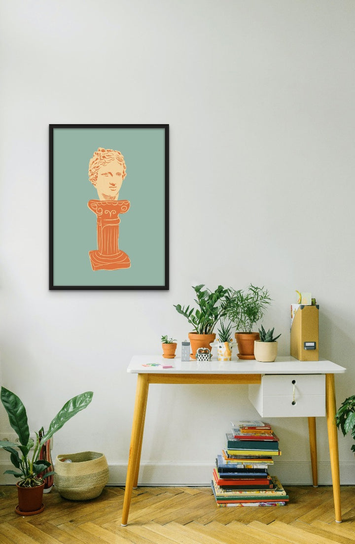 Head On Pedestal Art Print