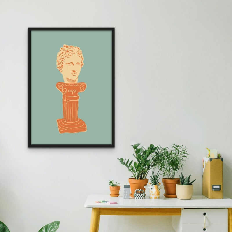 Head On Pedestal Art Print