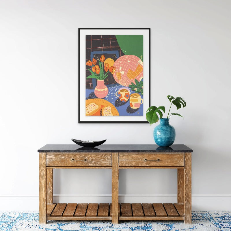 Disco Tea Art Print