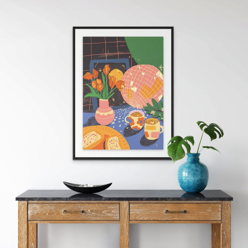 Disco Tea Art Print