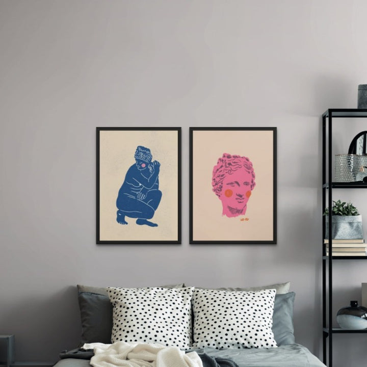 Set "Ancient Head" + "Blue Nude" Art Prints