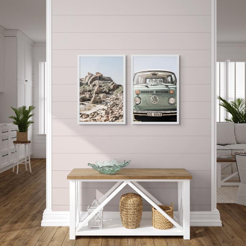 Set "Volkswagen Kombi" + Boulder Beach" Art Prints