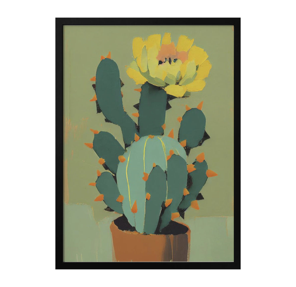 Flowering Cactus Art Print