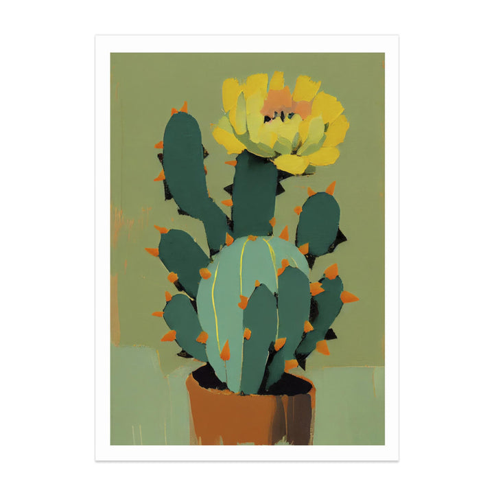 Flowering Cactus Art Print