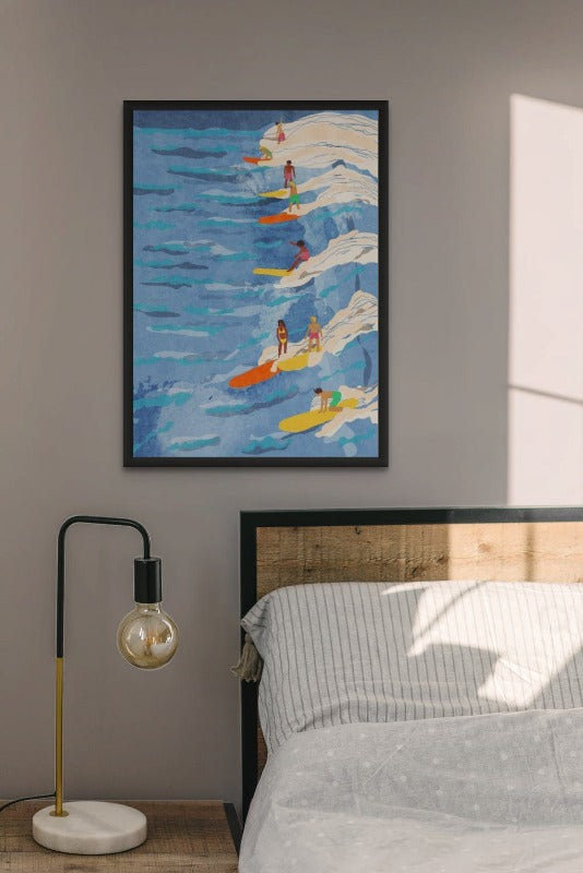 Chilled surfing Art Print