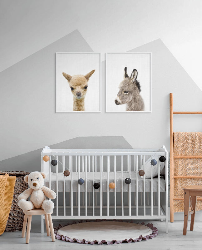 Peekaboo Baby Donkey Art Print