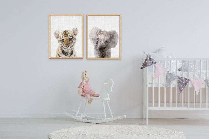 Peekaboo Baby Elephant Art Print