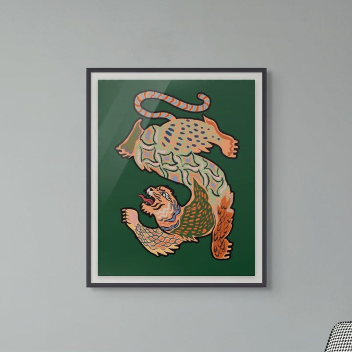 Asiantiger Green Art Print