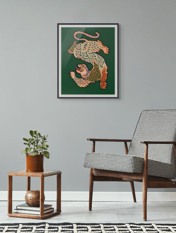 Asiantiger Green Art Print