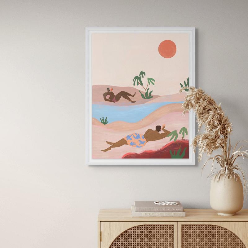 Beach Please Art Print