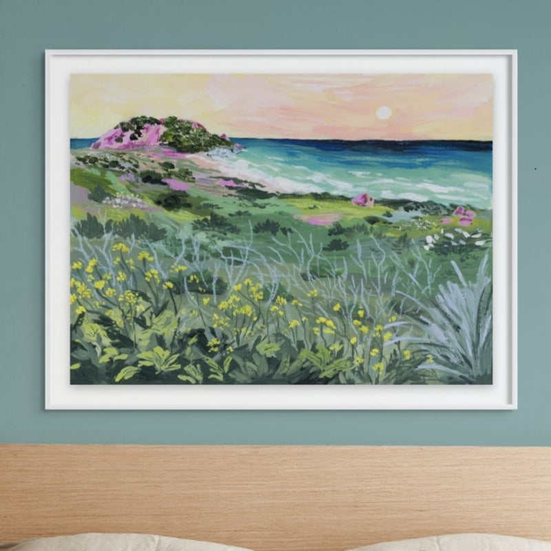 Sunset Rock Art Print