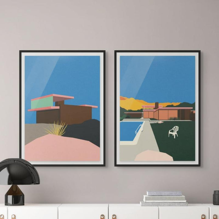 Set "Kaufmann Desert House" Art Prints