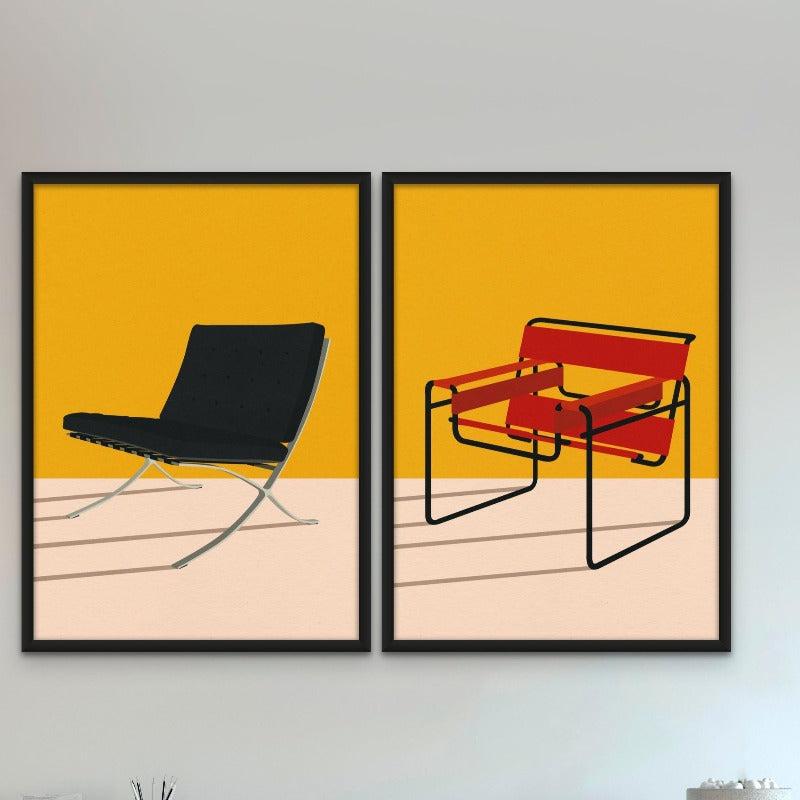 Barcelona Chair By Mies Van Der Rohe Art Print