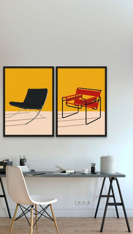 Barcelona Chair By Mies Van Der Rohe Art Print