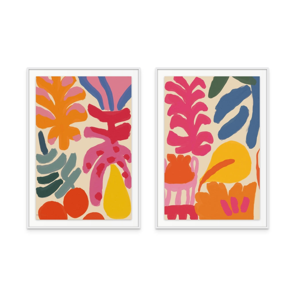 Set "Happy Summer No 3" + "Happy Summer No 5" Art Prints