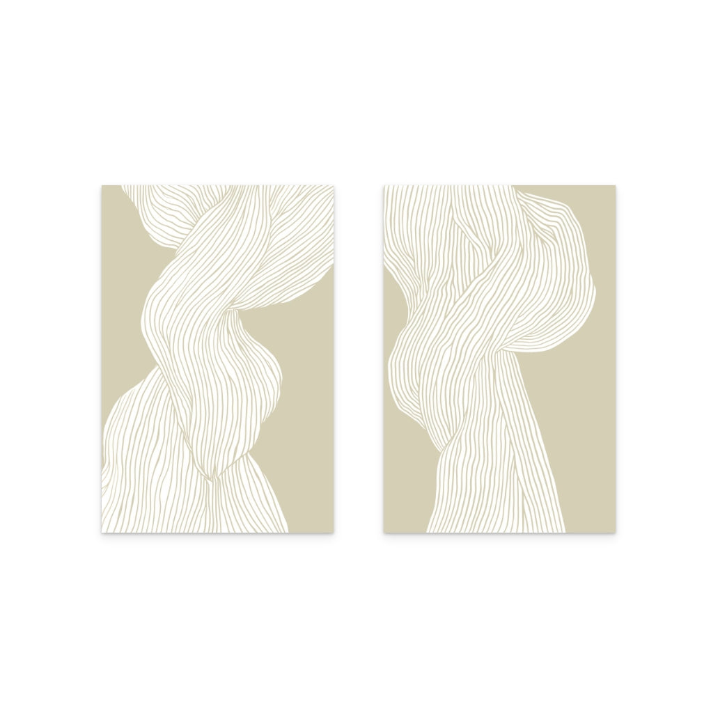 Set "Fibers No 3" + "Fibers No 6" Art Prints