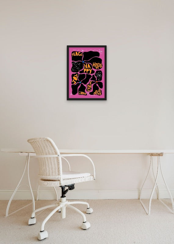 Flower of the Time - Purple Art Print