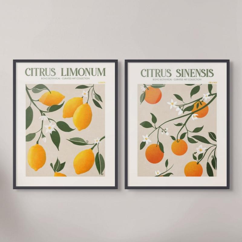 Set "Citrus" Art Prints