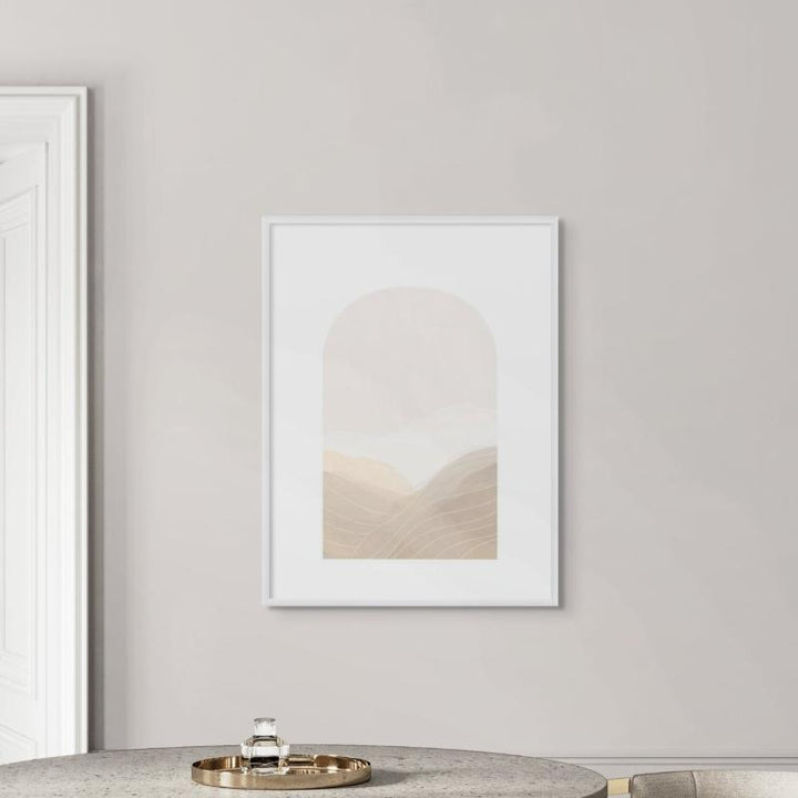 Beige Abstract Landscape Art Print