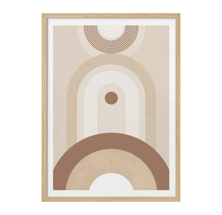 Beige Mid Century Poster No.2 Art Print