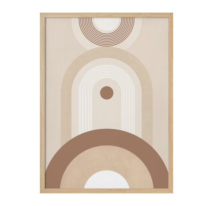 Beige Mid Century Poster No.2 Art Print