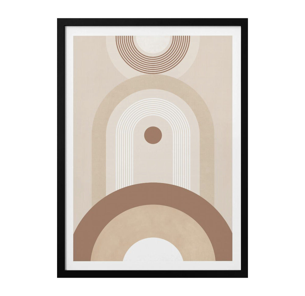 Beige Mid Century Poster No.2 Art Print