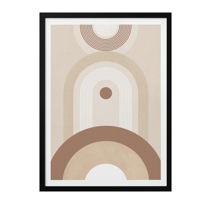 Beige Mid Century Poster No.2 Art Print