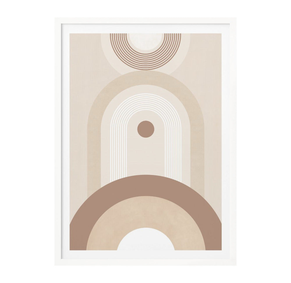 Beige Mid Century Poster No.2 Art Print