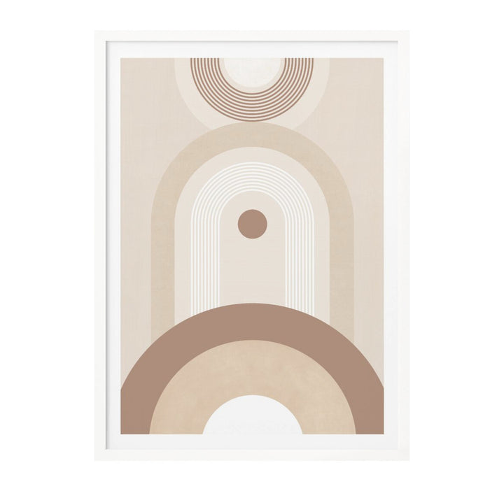 Beige Mid Century Poster No.2 Art Print