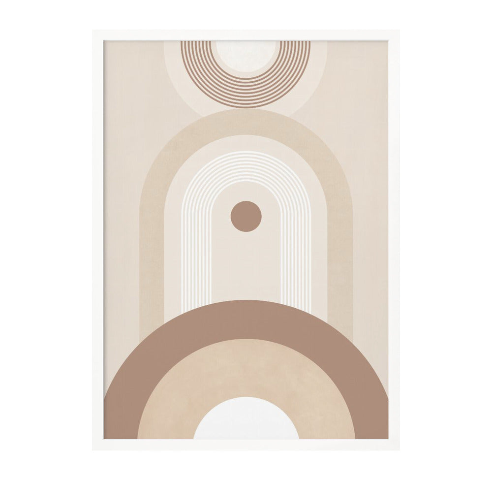 Beige Mid Century Poster No.2 Art Print