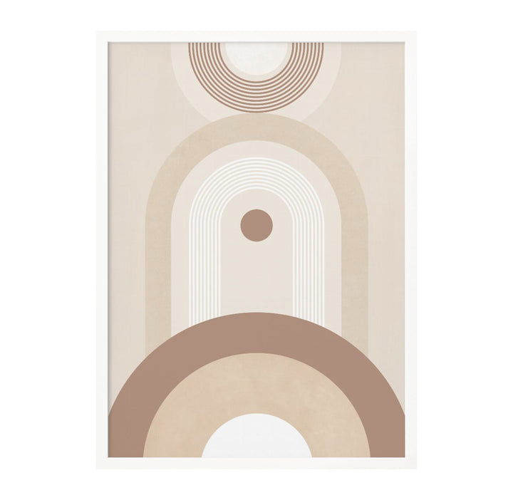 Beige Mid Century Poster No.2 Art Print