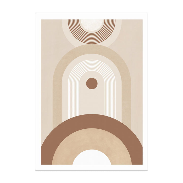 Beige Mid Century Poster No.2 Art Print