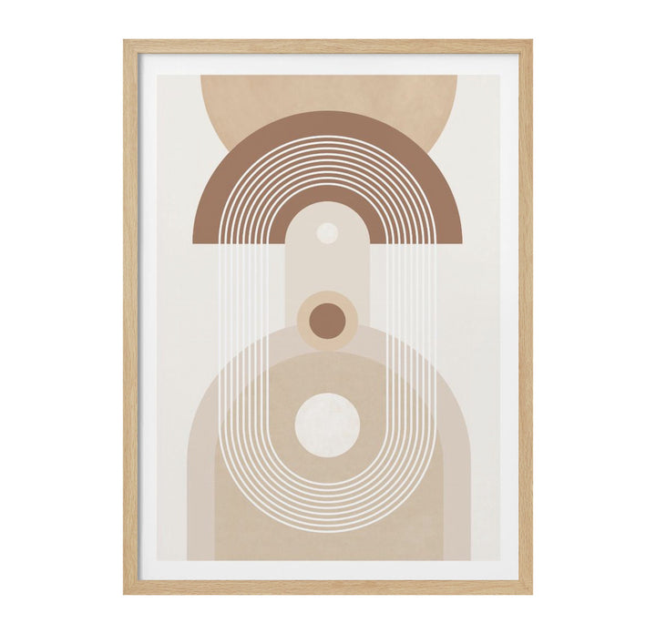 Beige Mid Century Poster No.3 Art Print