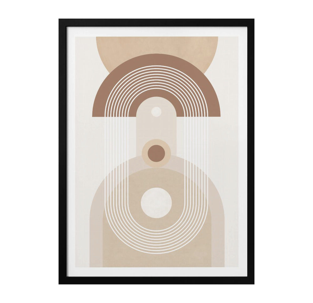 Beige Mid Century Poster No.3 Art Print