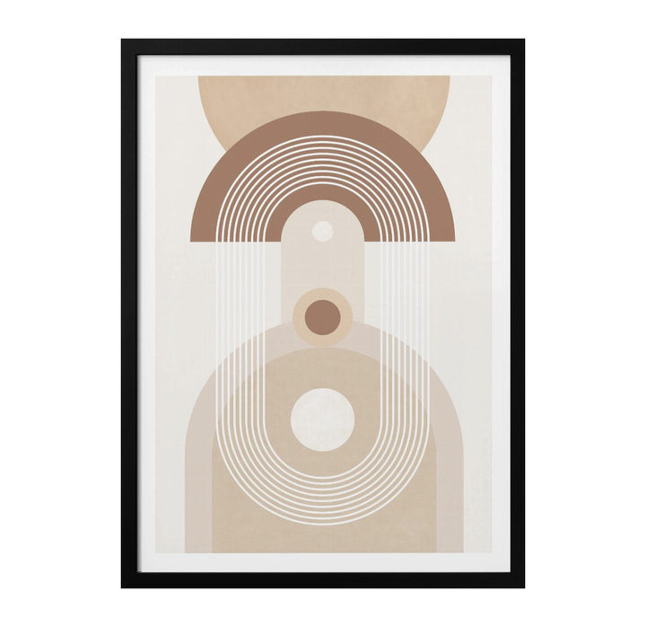 Beige Mid Century Poster No.3 Art Print