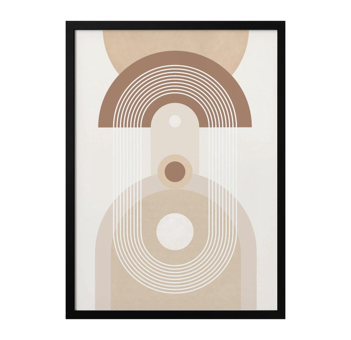 Beige Mid Century Poster No.3 Art Print