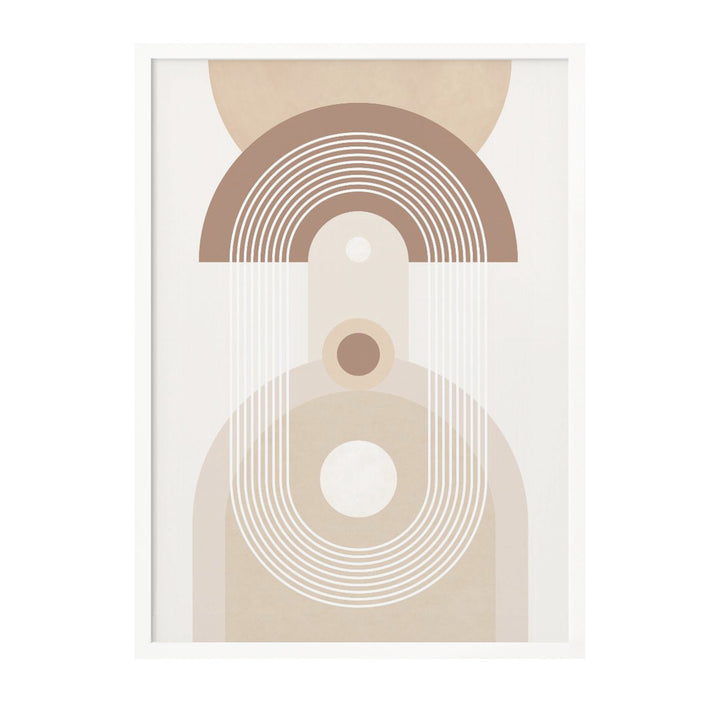 Beige Mid Century Poster No.3 Art Print