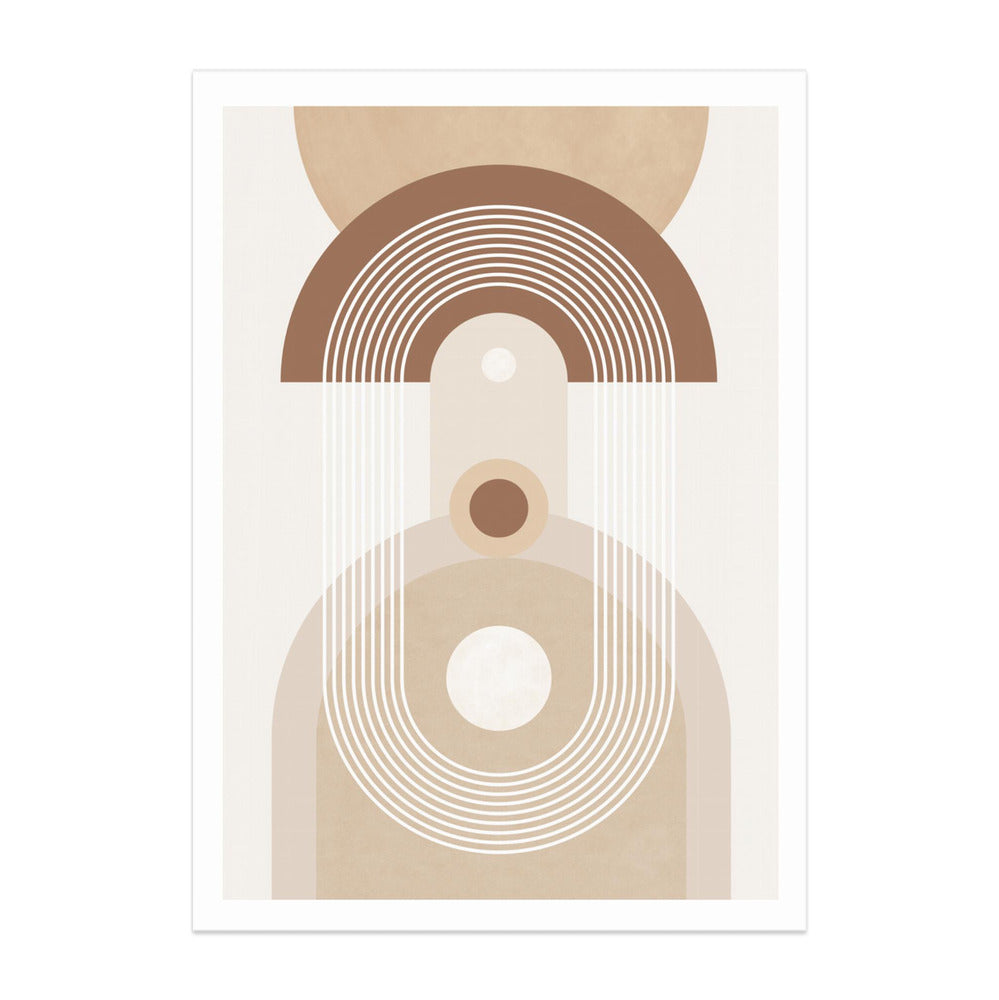 Beige Mid Century Poster No.3 Art Print