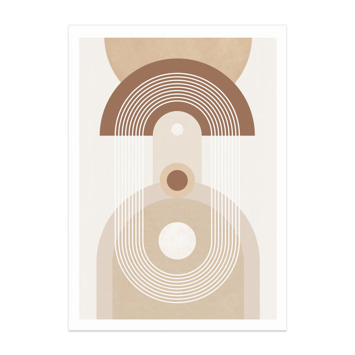 Beige Mid Century Poster No.3 Art Print