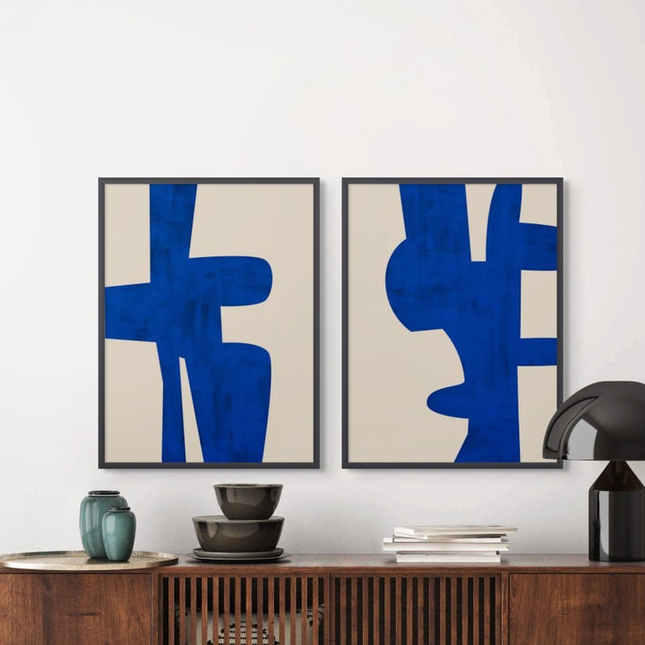 Set "Blue illusions" + "Blue illusions 2" Art Prints