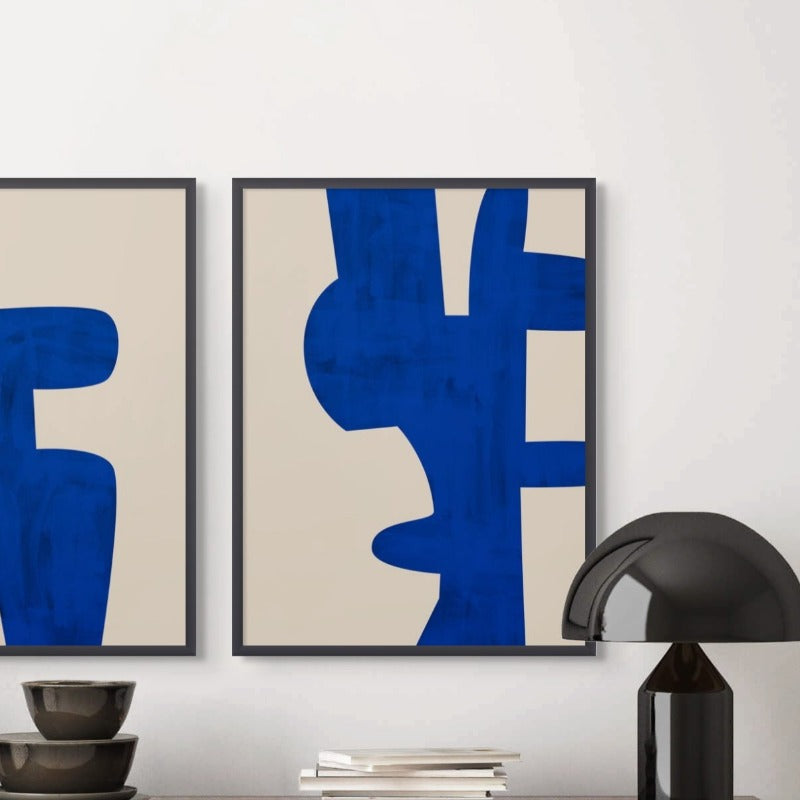 Blue illusions Art Print