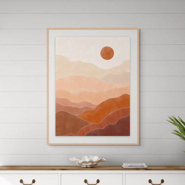 Orange sunset Art Print