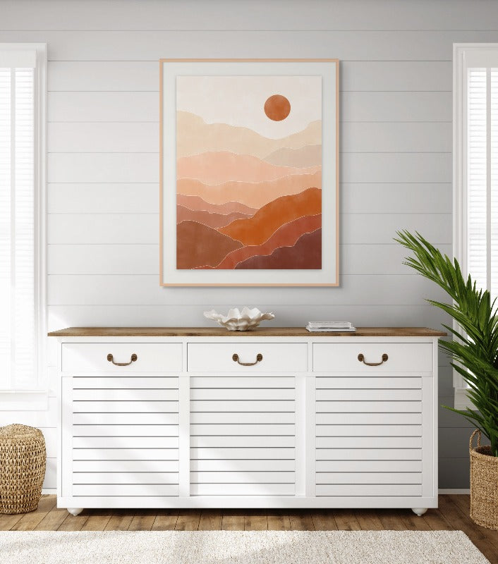 Orange sunset Art Print