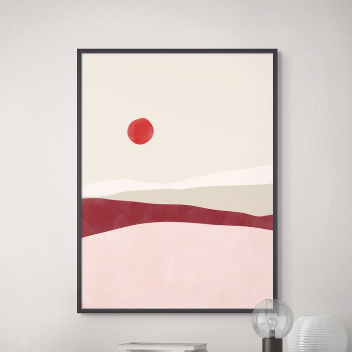 Red sun 2 Art Print