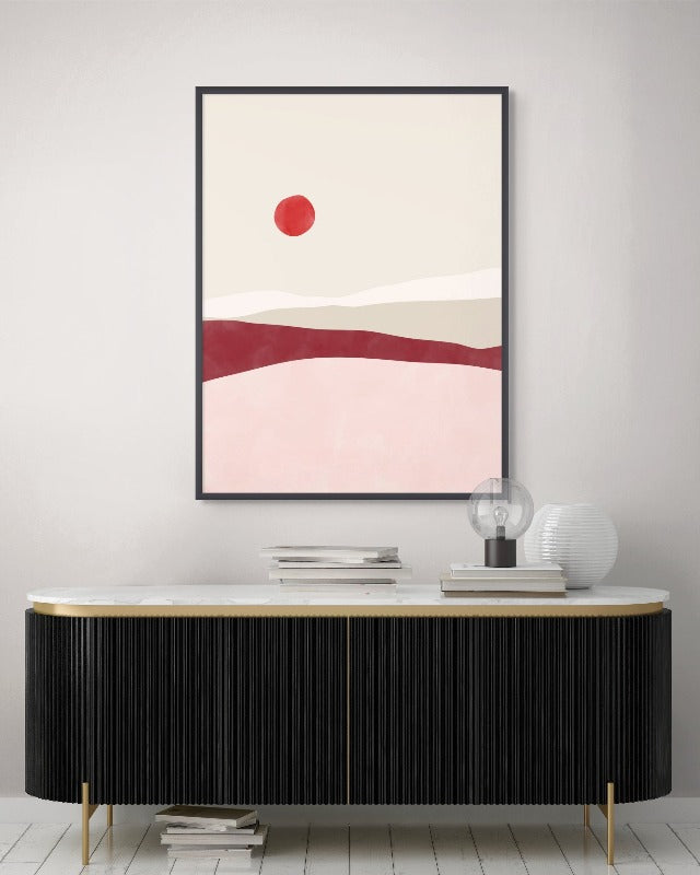 Red sun 2 Art Print