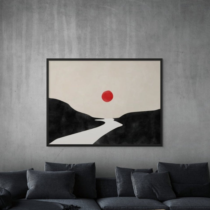 Red sun Art Print