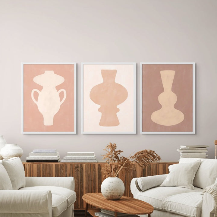 Set "Abstract Vase 2" + "Abstract Vase 3" + "Abstract Vase 4" Art Prints