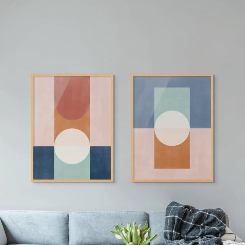 Set "Geometric composition" + "Geometric composition 2" Art Prints