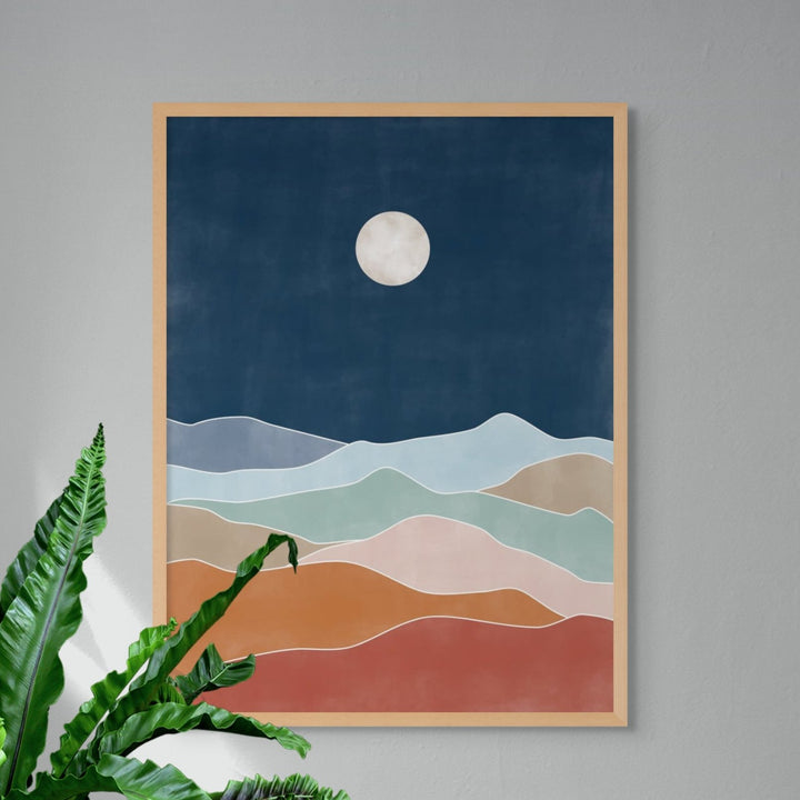 Moon night Art Print