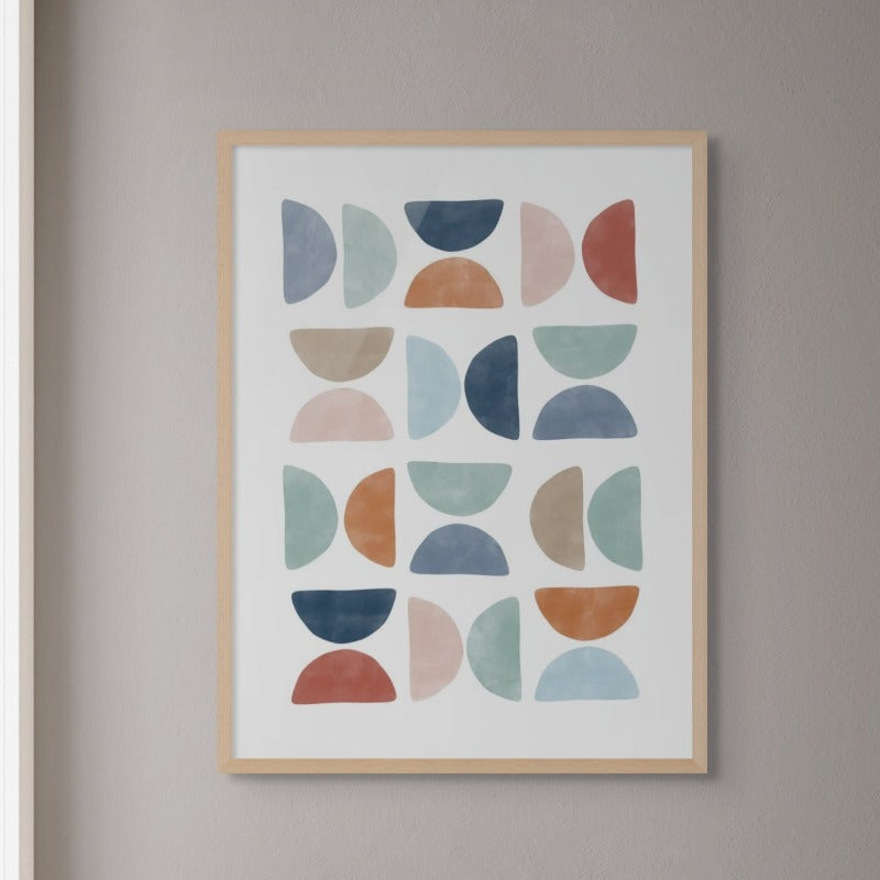 Colorful geometric pattern Art Print